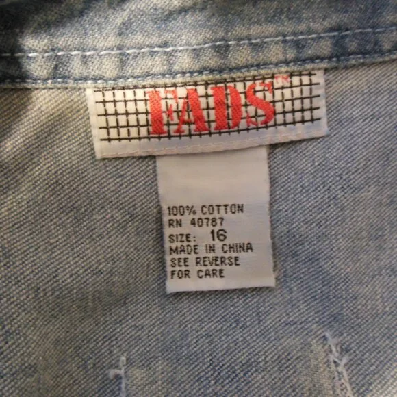 FADS 100% Cotton Denim Dress - Picture 8 of 9